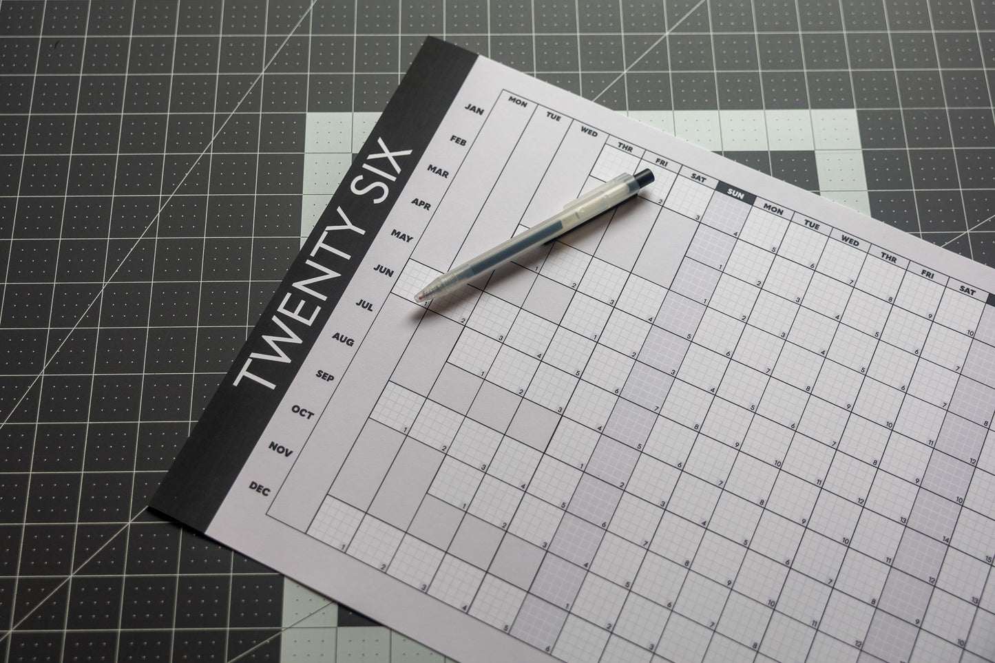 2026 Wall Calendar: 36in x 12in