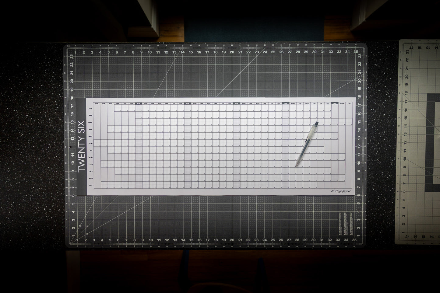 2026 Wall Calendar: 36in x 12in