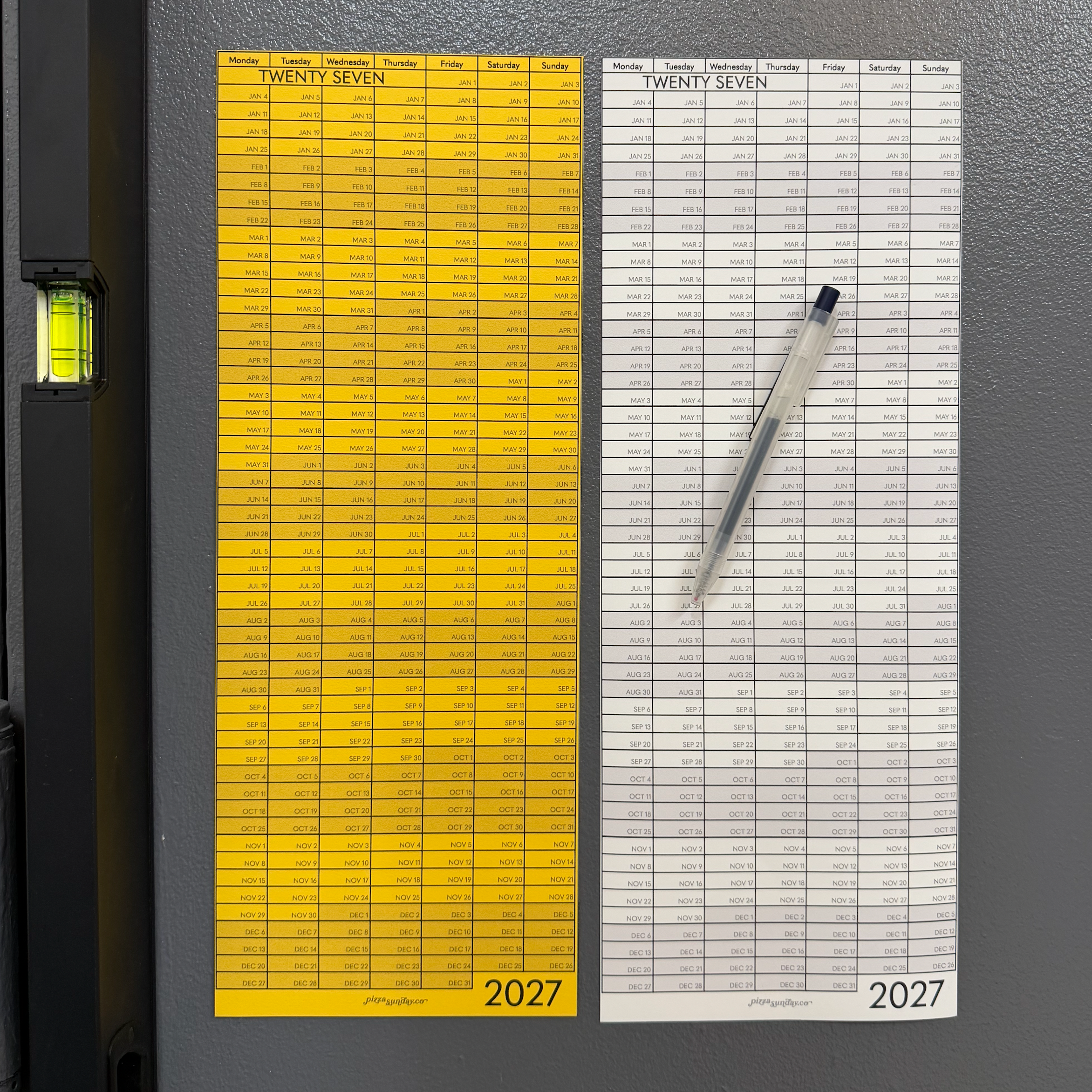 365 MINI Calendar - 8x10 (2027)